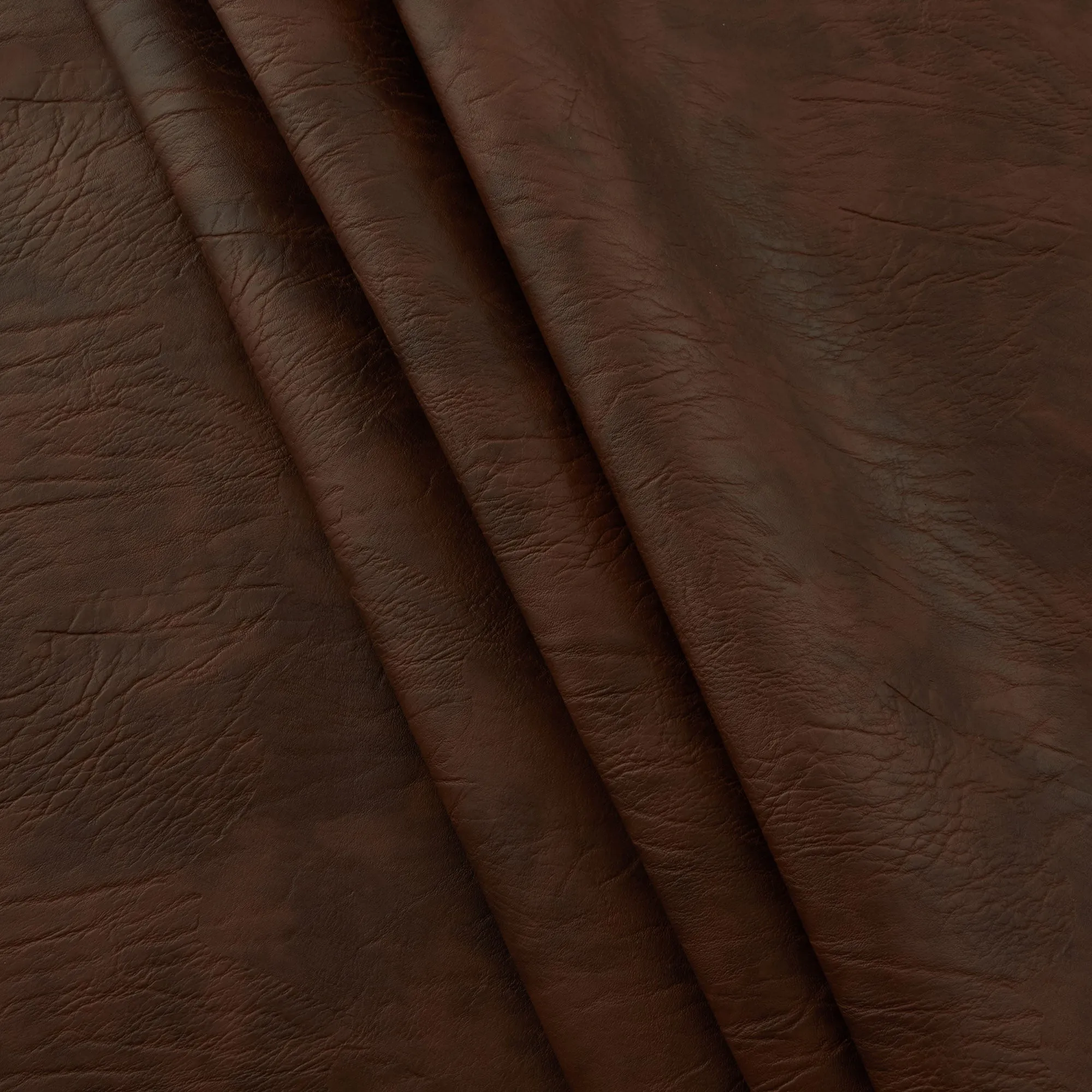 Distressed Pleather Fabric, Brown