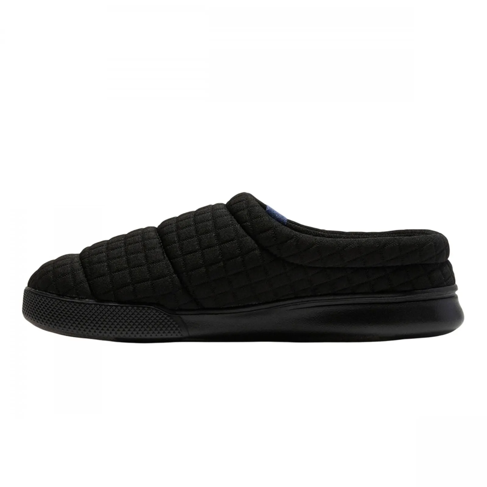 Dluxe By Dearfoams Julien Plush Jersey Sport Lounge Clog Slippers Black M (9-10)