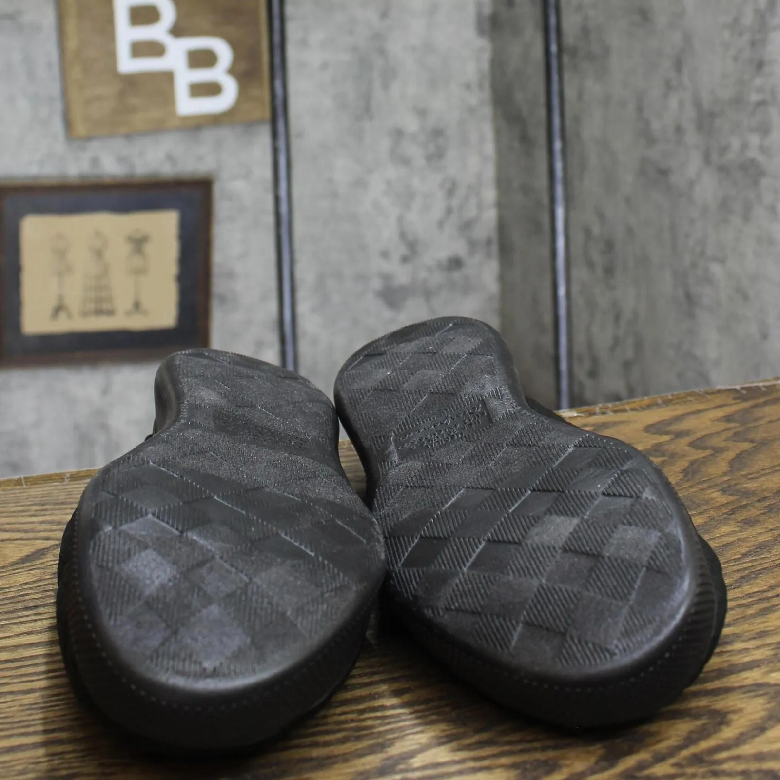 Dluxe By Dearfoams Julien Plush Jersey Sport Lounge Clog Slippers Black M (9-10)