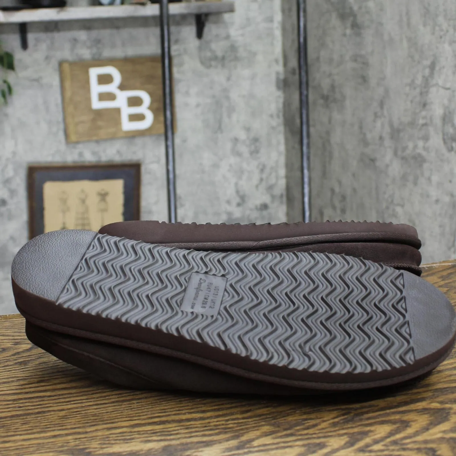 Dluxe By Dearfoams Mens Lith Slide Slippers 88498388 Brown 13