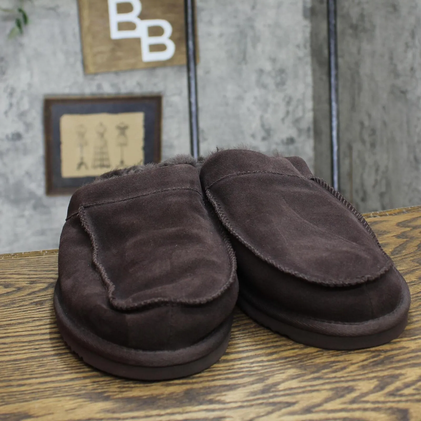 Dluxe By Dearfoams Mens Lith Slide Slippers 88498388 Brown 13