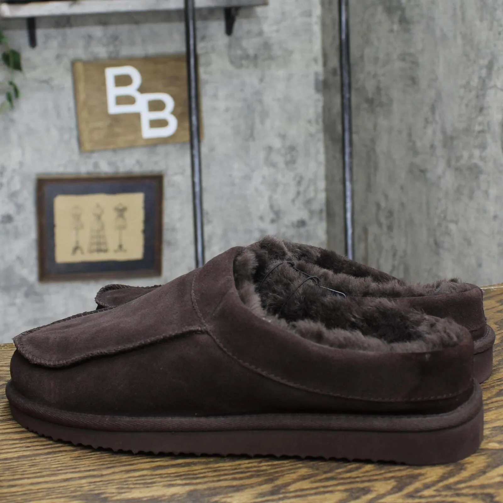 Dluxe By Dearfoams Mens Lith Slide Slippers 88498388 Brown 13