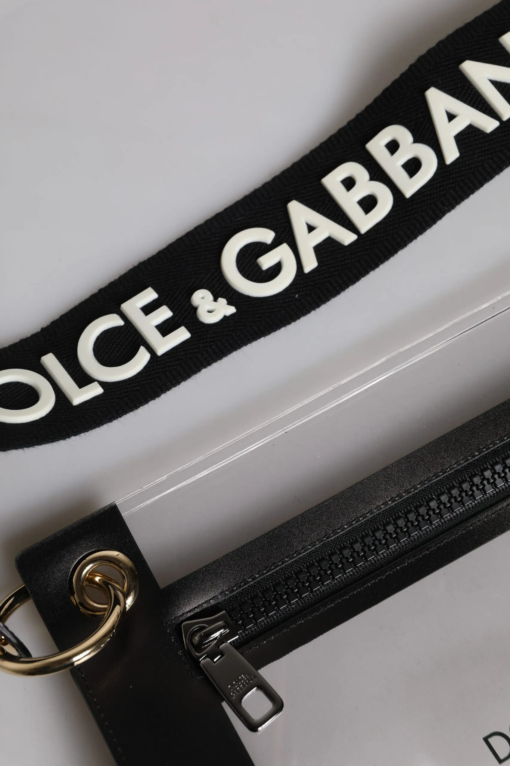 Dolce & Gabbana Clear PVC Leather Pouch Shoulder Strap Bag