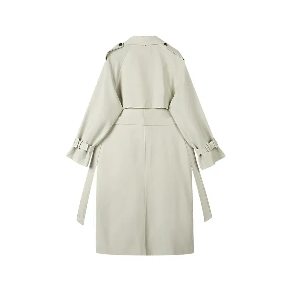 Double-Breasted Belted Trench Coat