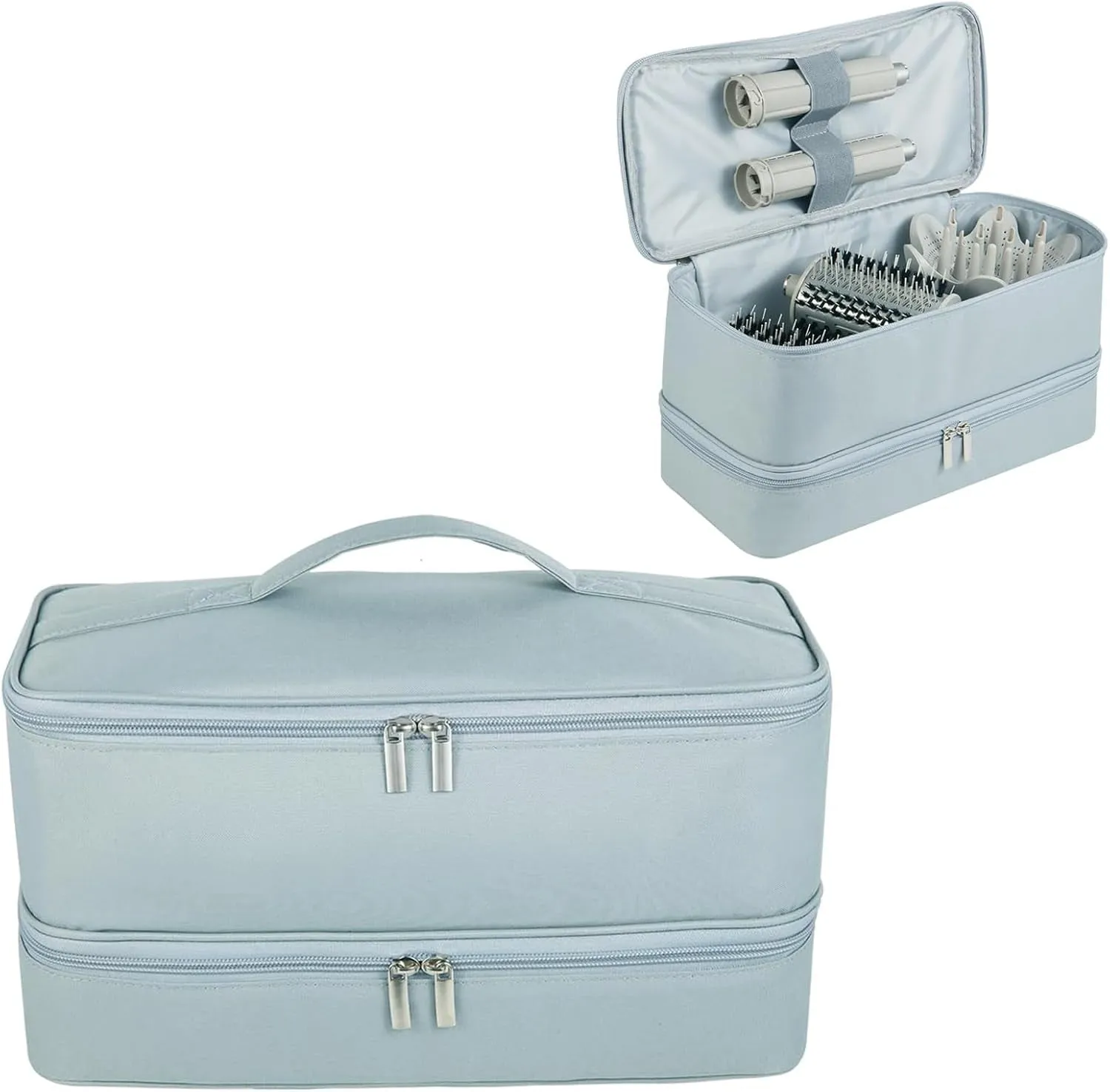 Double-Layer Carrying Case for Shark Flexstyle, Travel Case for Shark Flexstyle/Flexfusion/Speedstyle, Portable Storage Organizer Bag for Shark Flexstyle/Dyson Airwrap Styler and Attachments