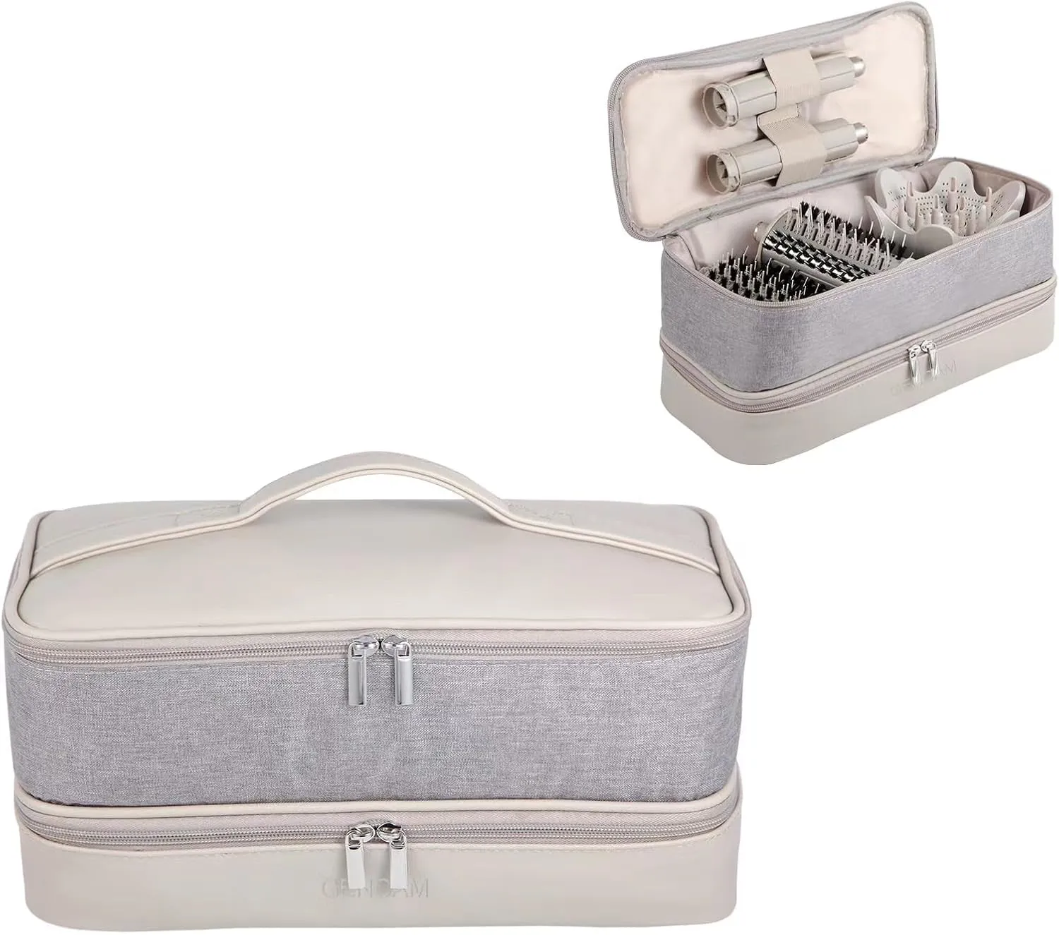 Double-Layer Carrying Case for Shark Flexstyle, Travel Case for Shark Flexstyle/Flexfusion/Speedstyle, Portable Storage Organizer Bag for Shark Flexstyle/Dyson Airwrap Styler and Attachments