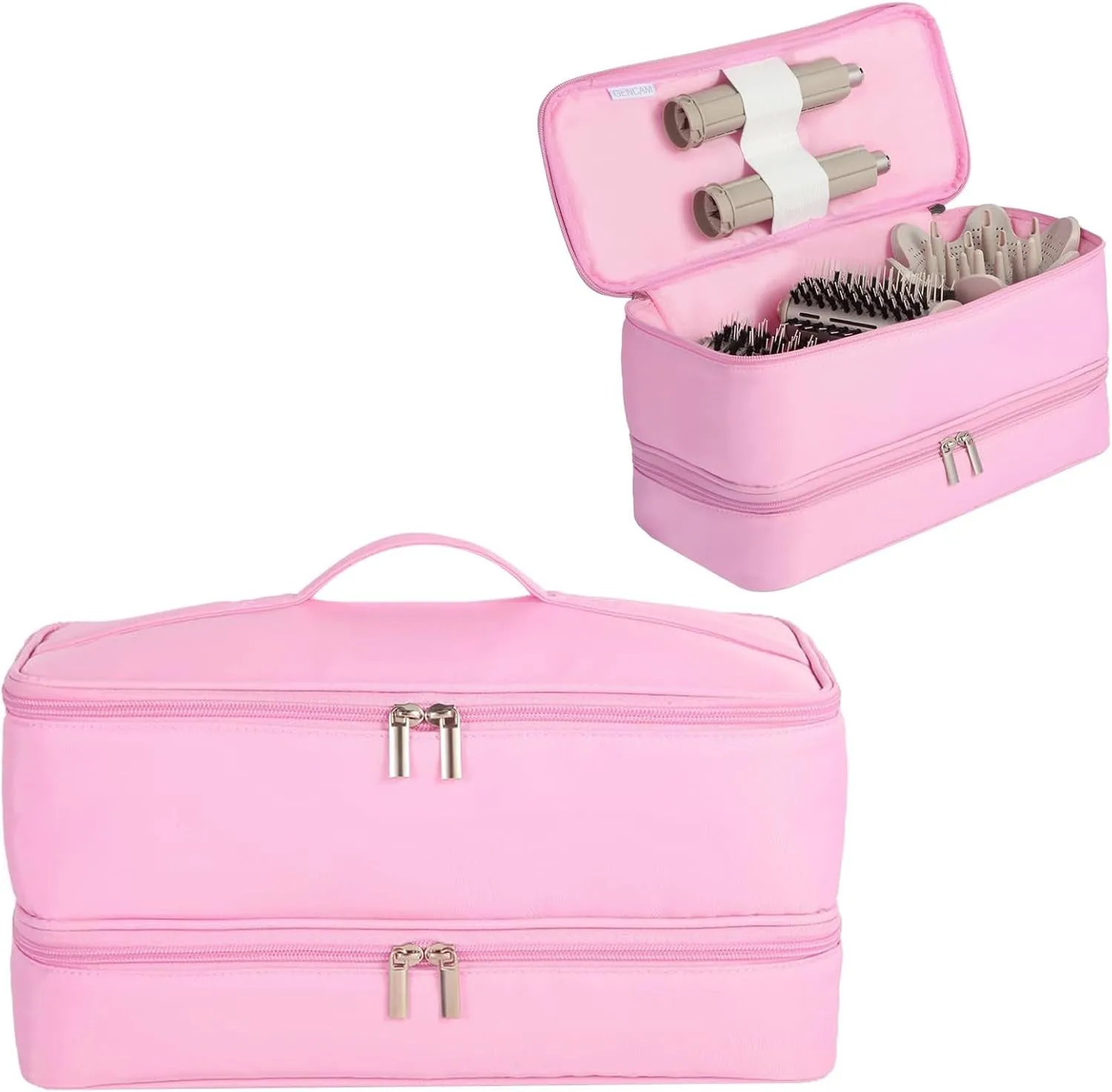 Double-Layer Carrying Case for Shark Flexstyle, Travel Case for Shark Flexstyle/Flexfusion/Speedstyle, Portable Storage Organizer Bag for Shark Flexstyle/Dyson Airwrap Styler and Attachments