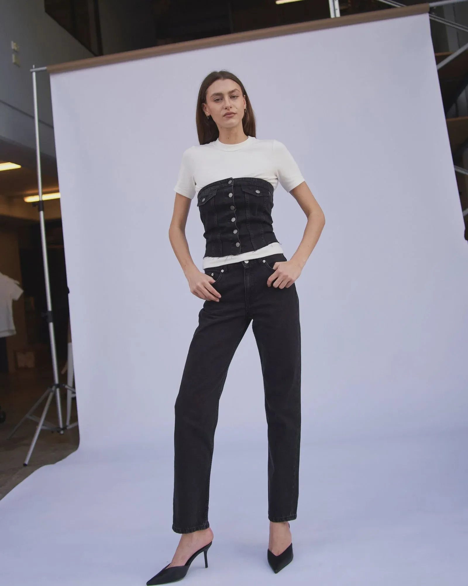 Dr Denim Arch Straight Jean - Black Used