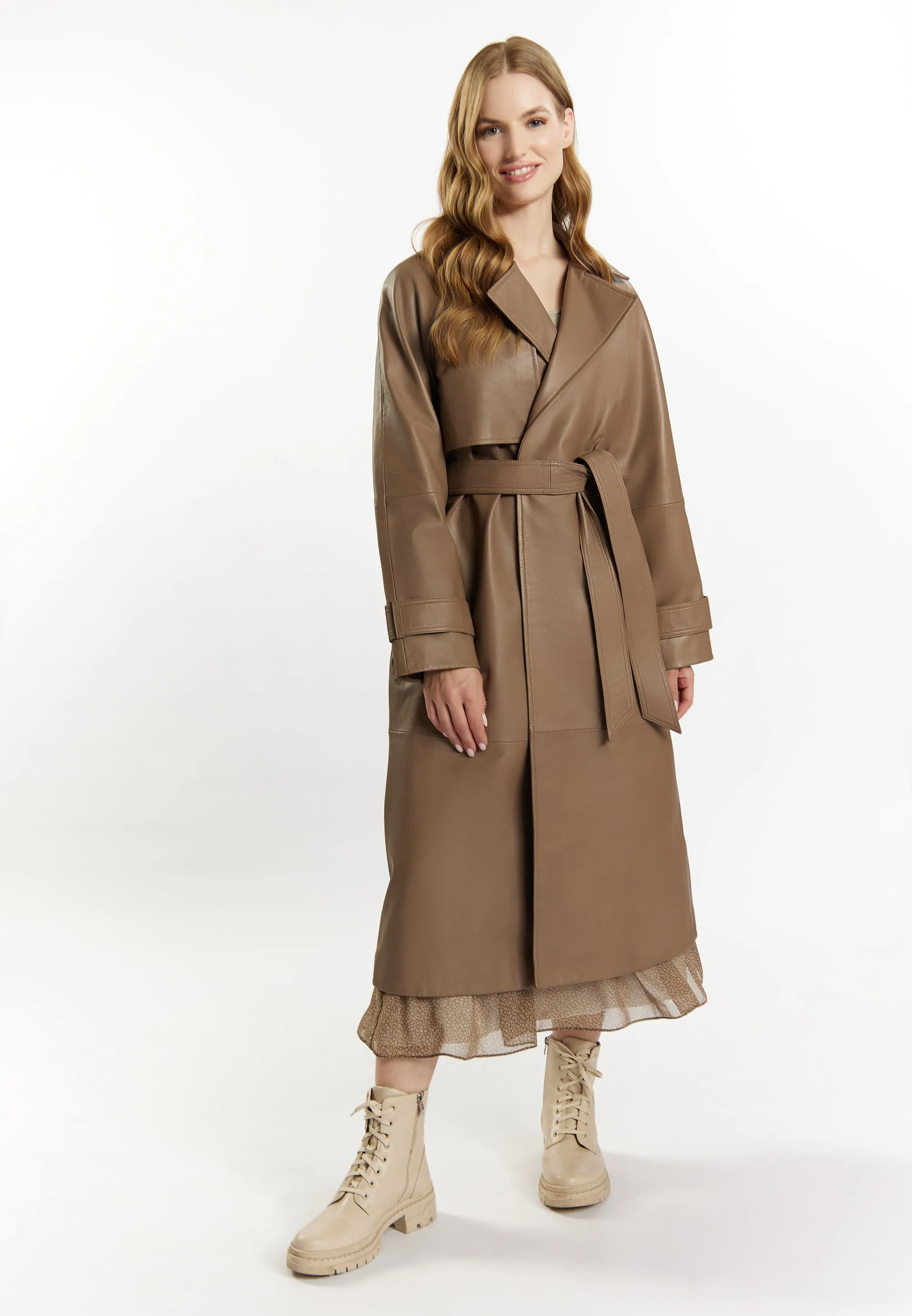 Dreimaster vintage Women's Leather Trench Coat