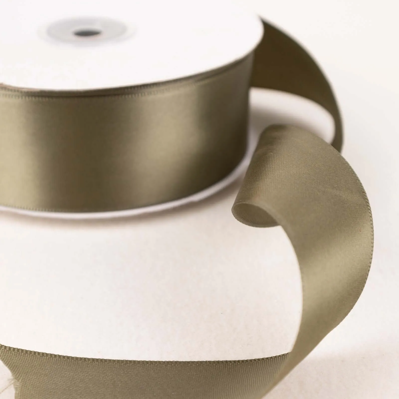 Dusty Sage Green Single Face Decorative Satin Ribbon 50 Yards 1.5"