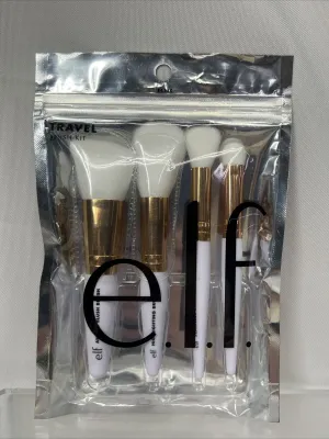 E.l.f. 4 Piece Travel Makeup Brush Kit Set # 84110 New