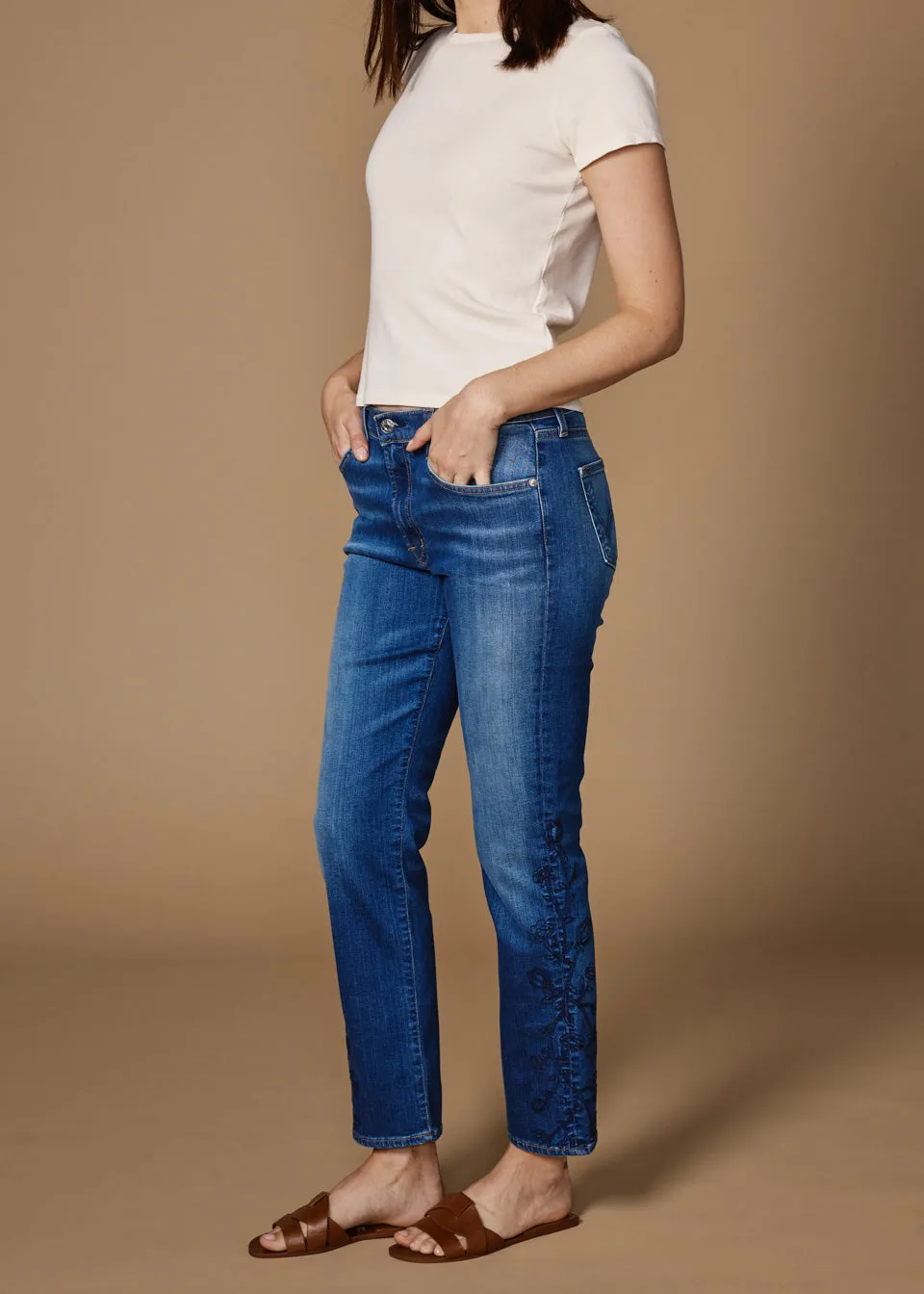 Elin Slim Straight || Zane Embroidery