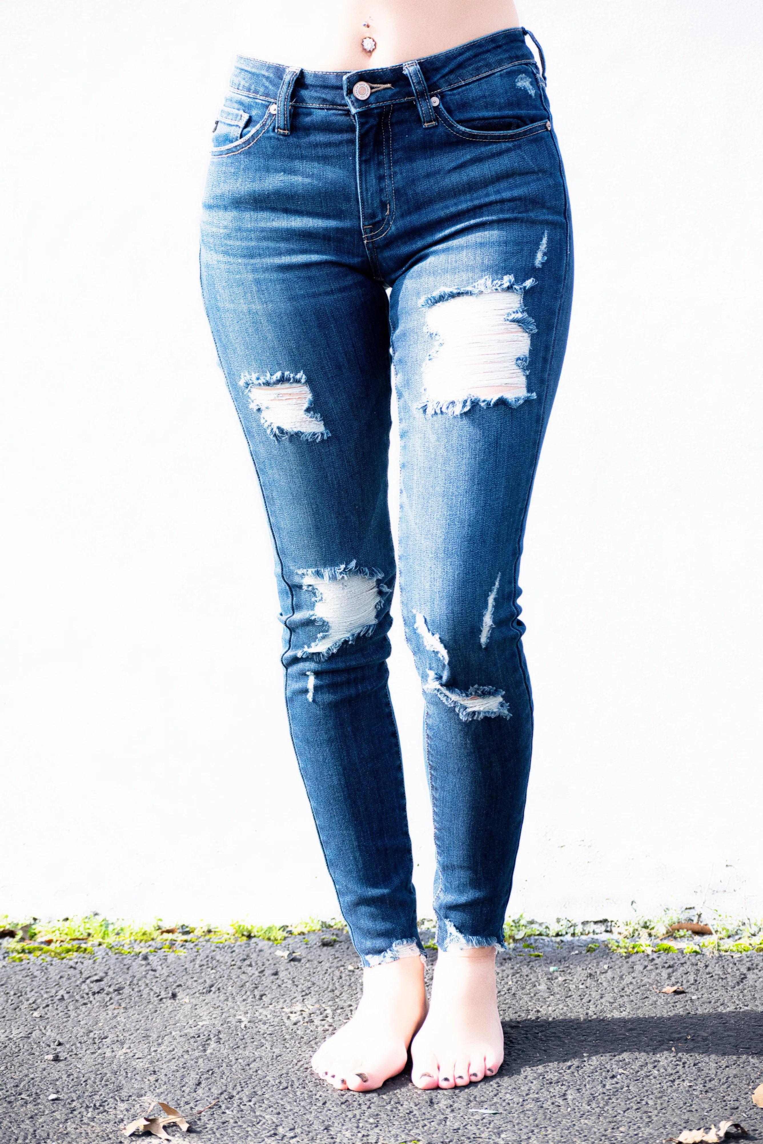 Ellie Distressed Kancan Jeans