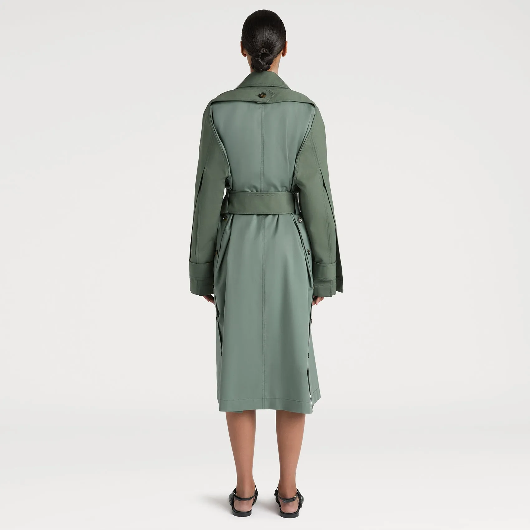 Emerald Chic Belted Trench