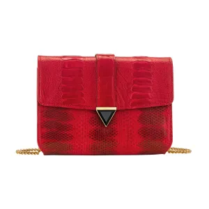 ERIKA SNAKESKIN & OSTRICH LEG CROSSBODY BAG