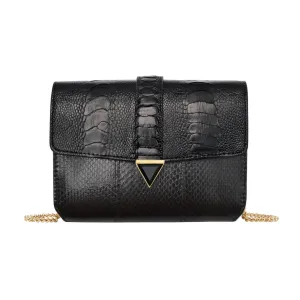 ERIKA SNAKESKIN & OSTRICH LEG CROSSBODY BAG