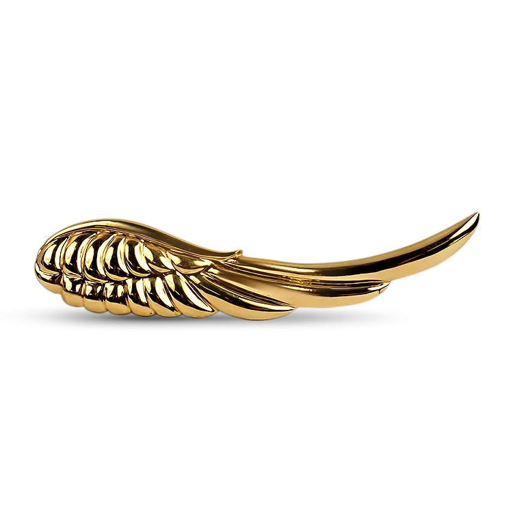 Estate 14K Yellow Gold Wing Brooch