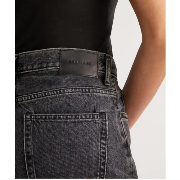 Everlane The 90's Cheeky Jean Organic Cotton Size 26 Black New