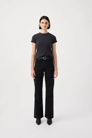 Farrah High Flare Jean Black