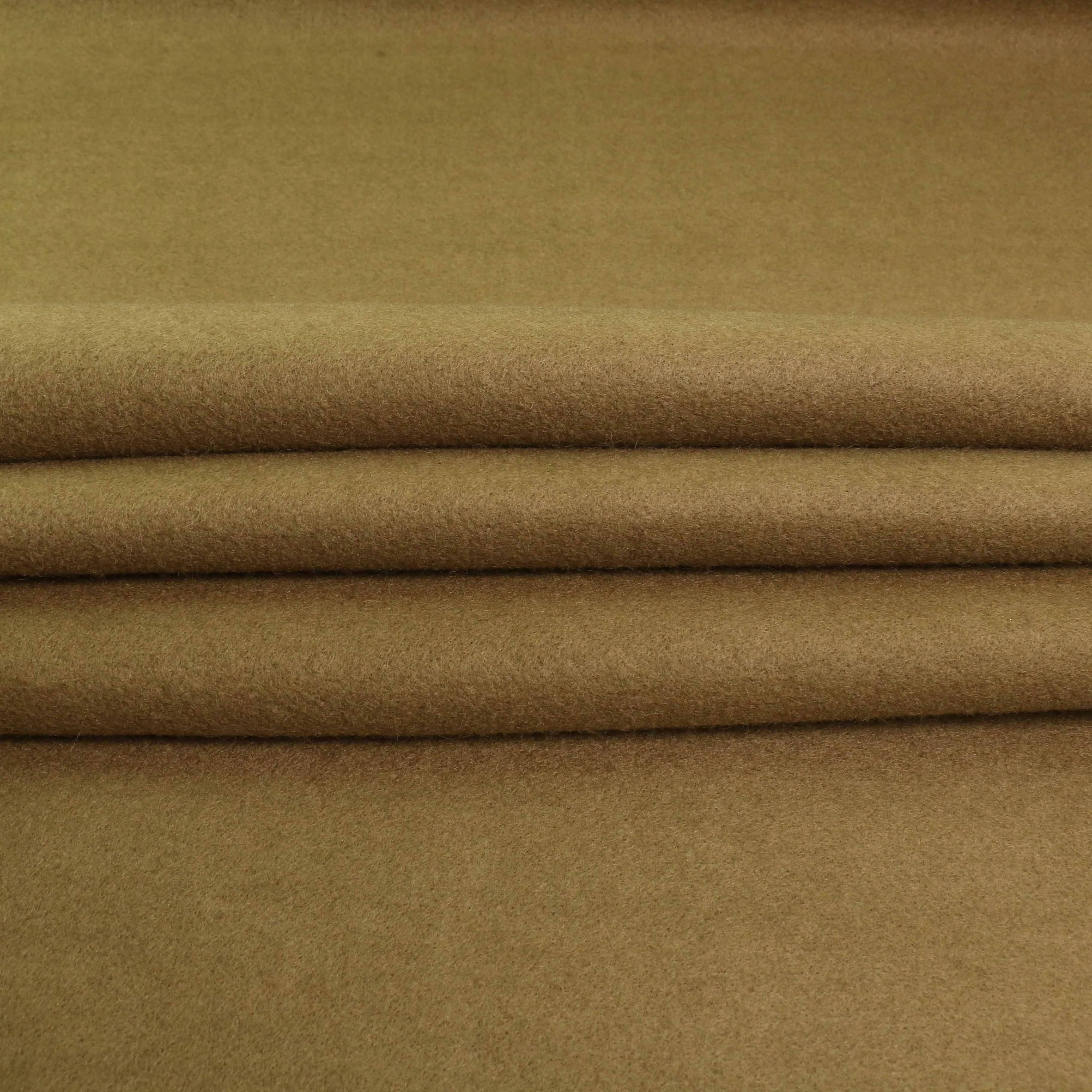 Faux Wool Fabric - Taupe, Khaki, Burned orange