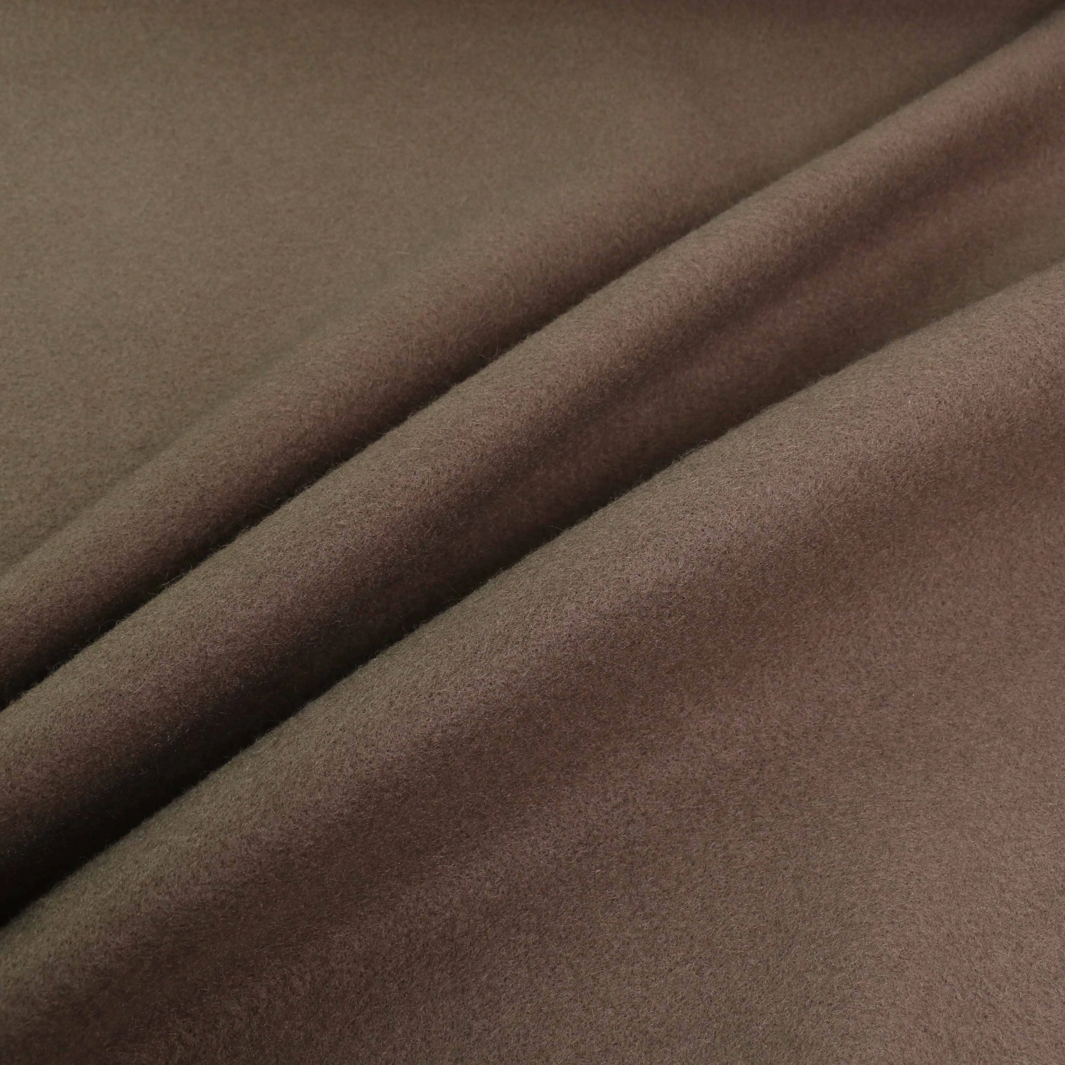 Faux Wool Fabric - Taupe, Khaki, Burned orange