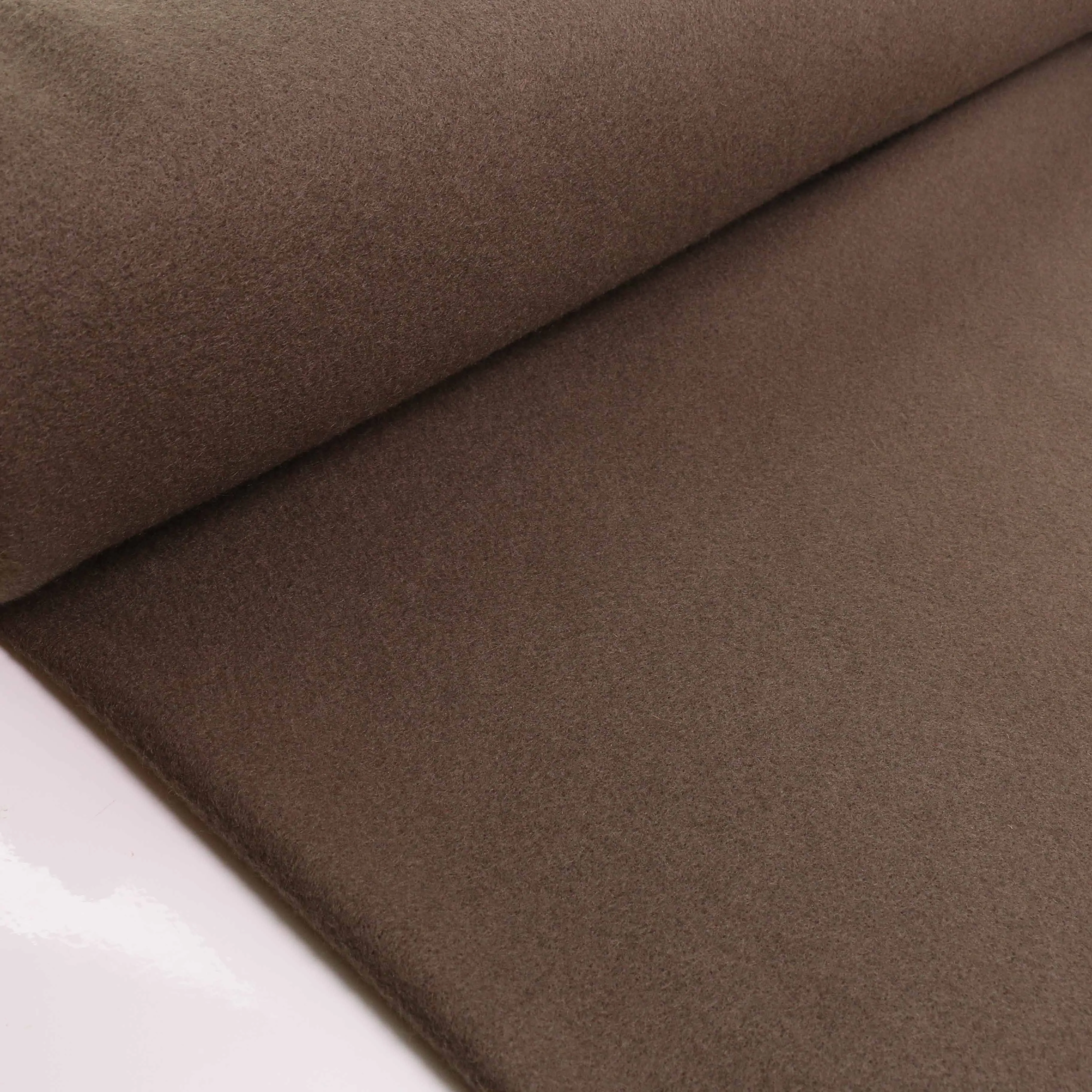 Faux Wool Fabric - Taupe, Khaki, Burned orange