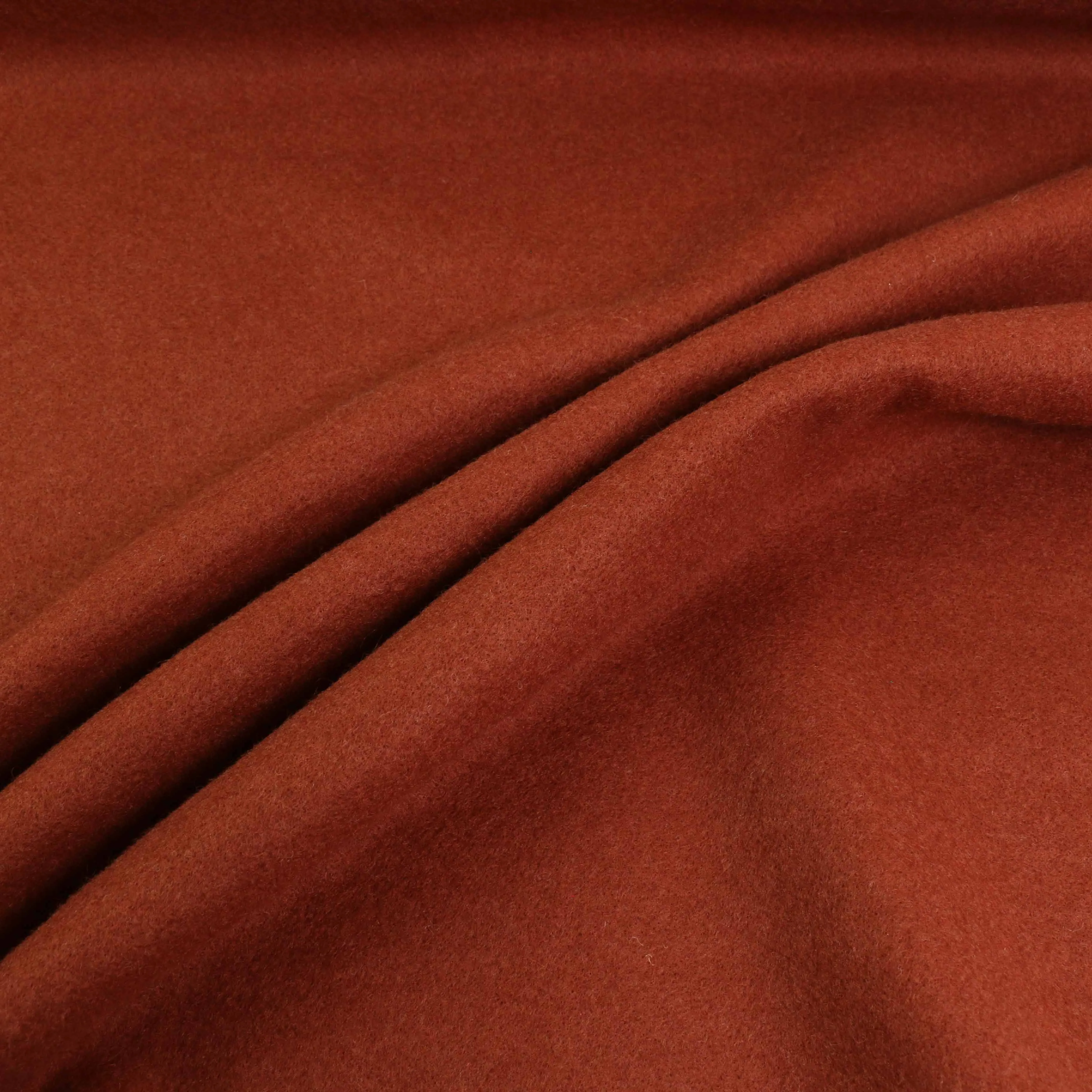 Faux Wool Fabric - Taupe, Khaki, Burned orange