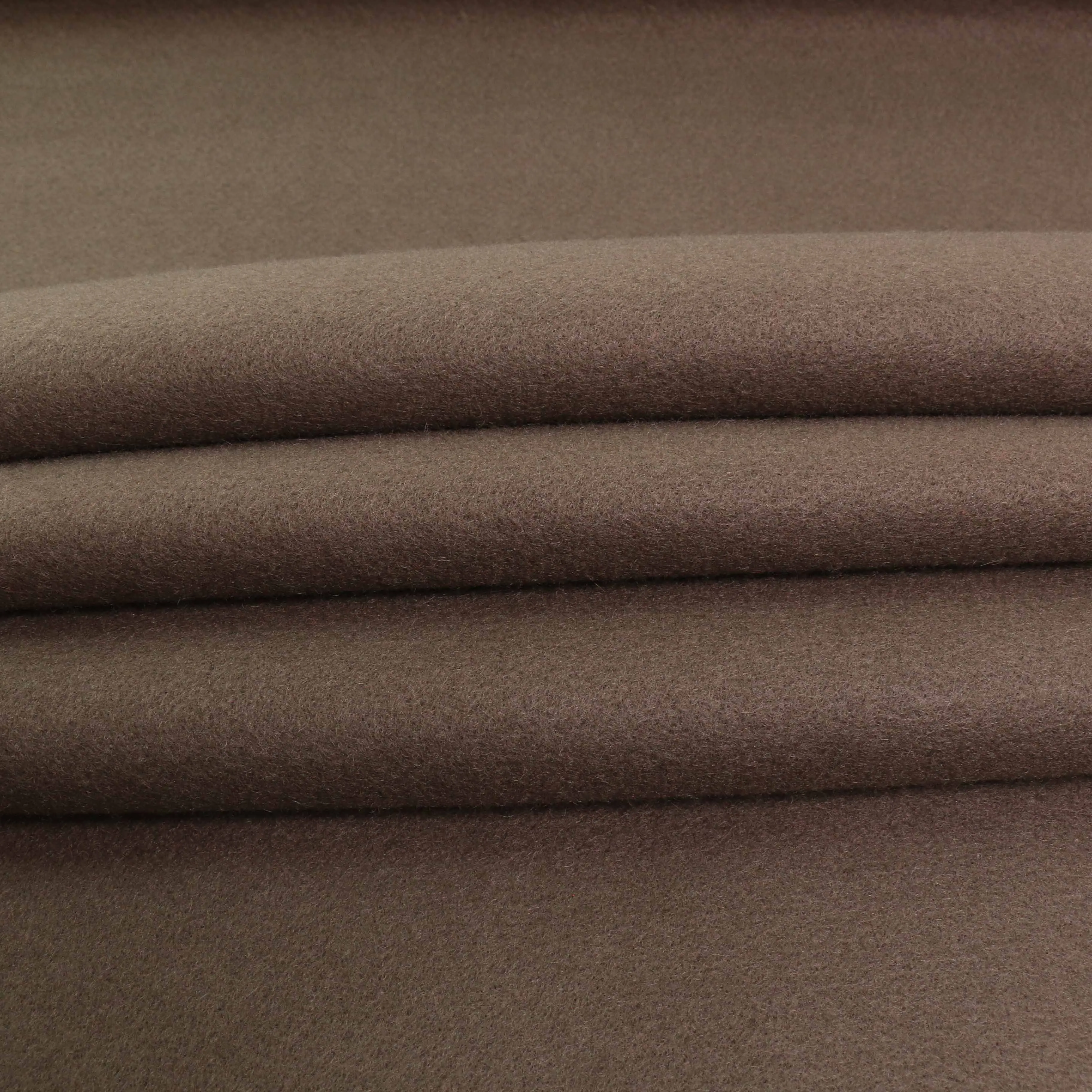 Faux Wool Fabric - Taupe, Khaki, Burned orange