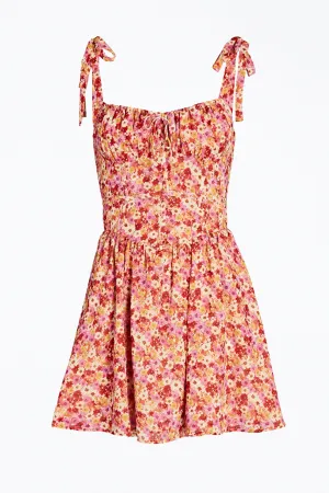 FELICIA FLORAL-PRINT MINI DRESS