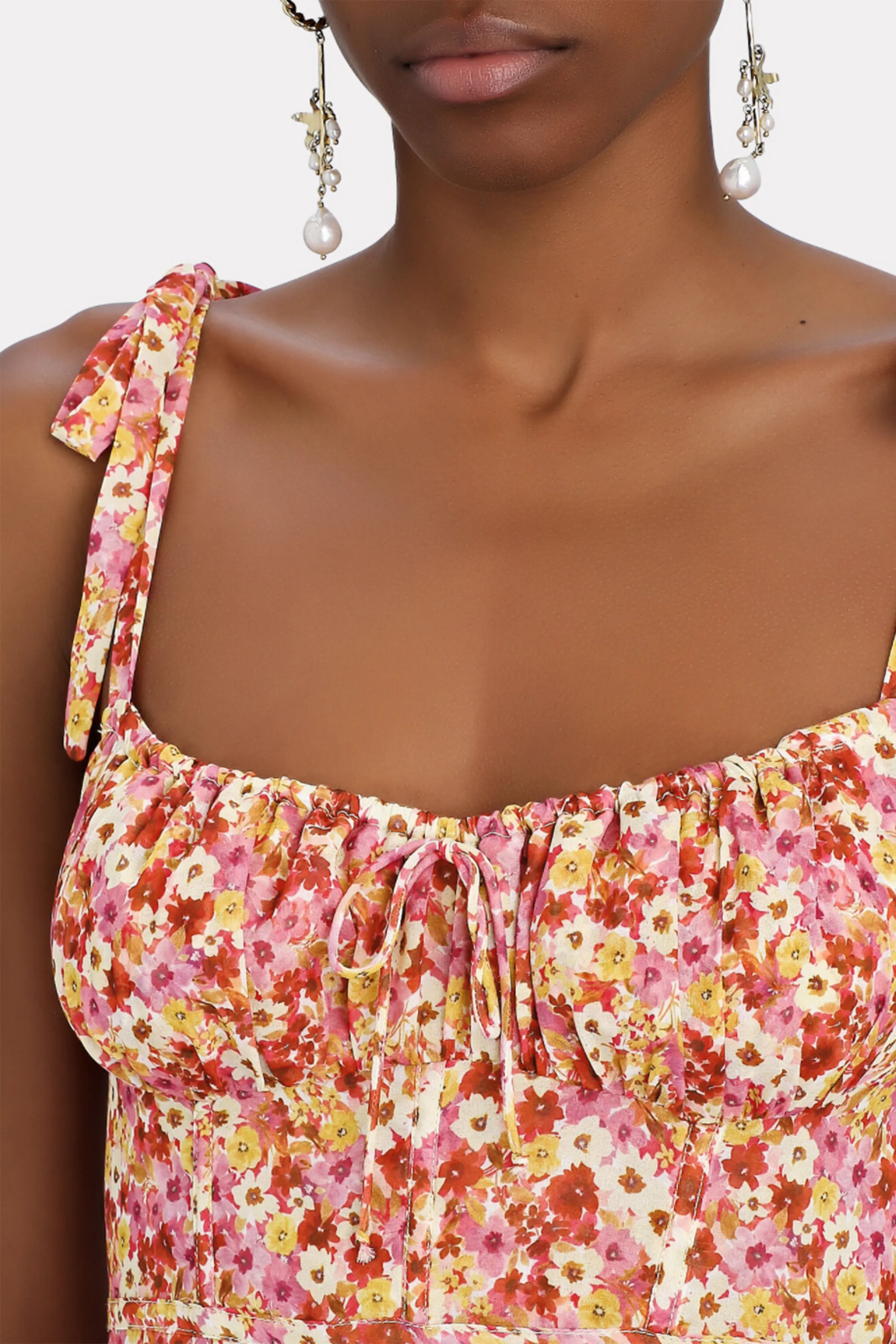 FELICIA FLORAL-PRINT MINI DRESS