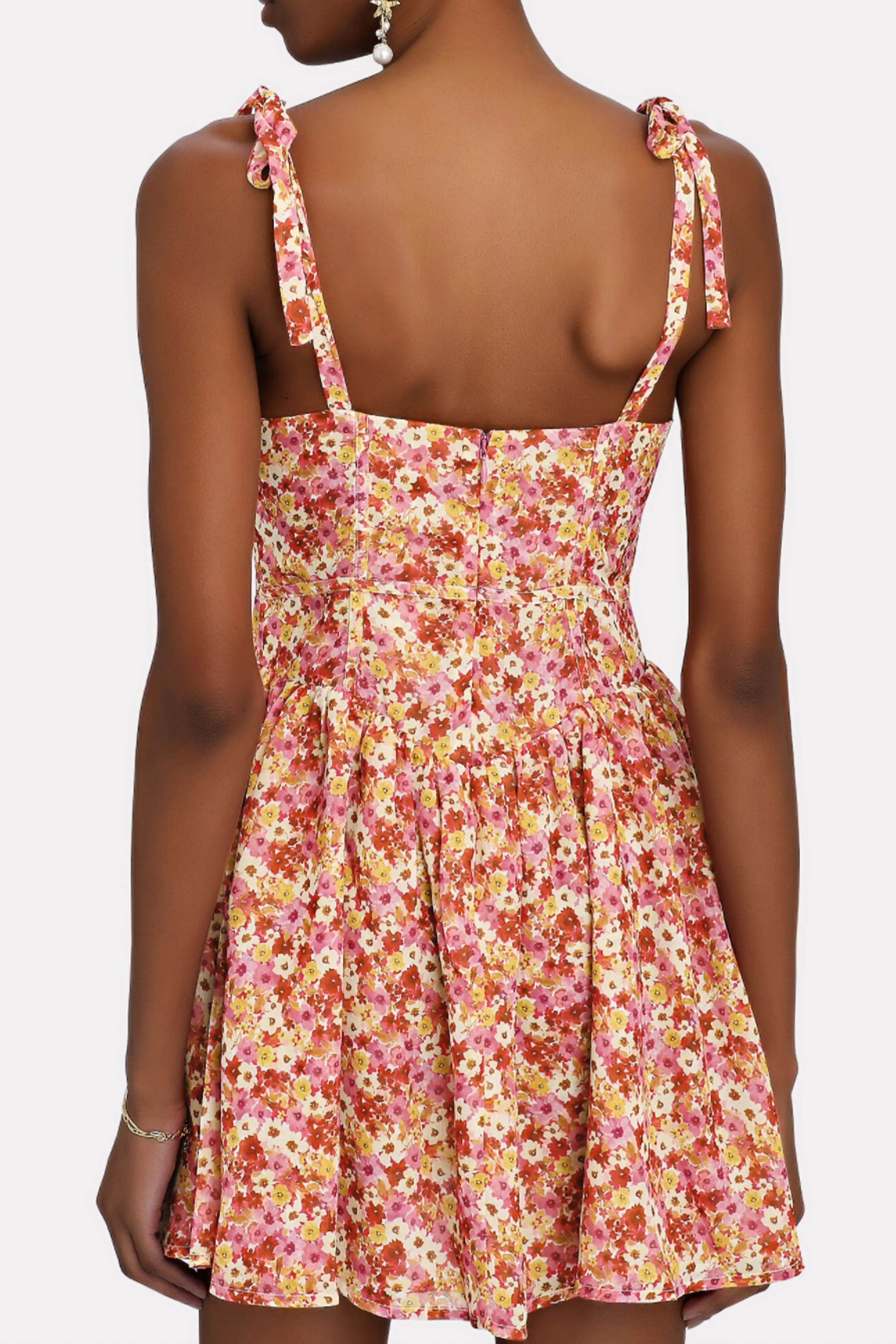 FELICIA FLORAL-PRINT MINI DRESS