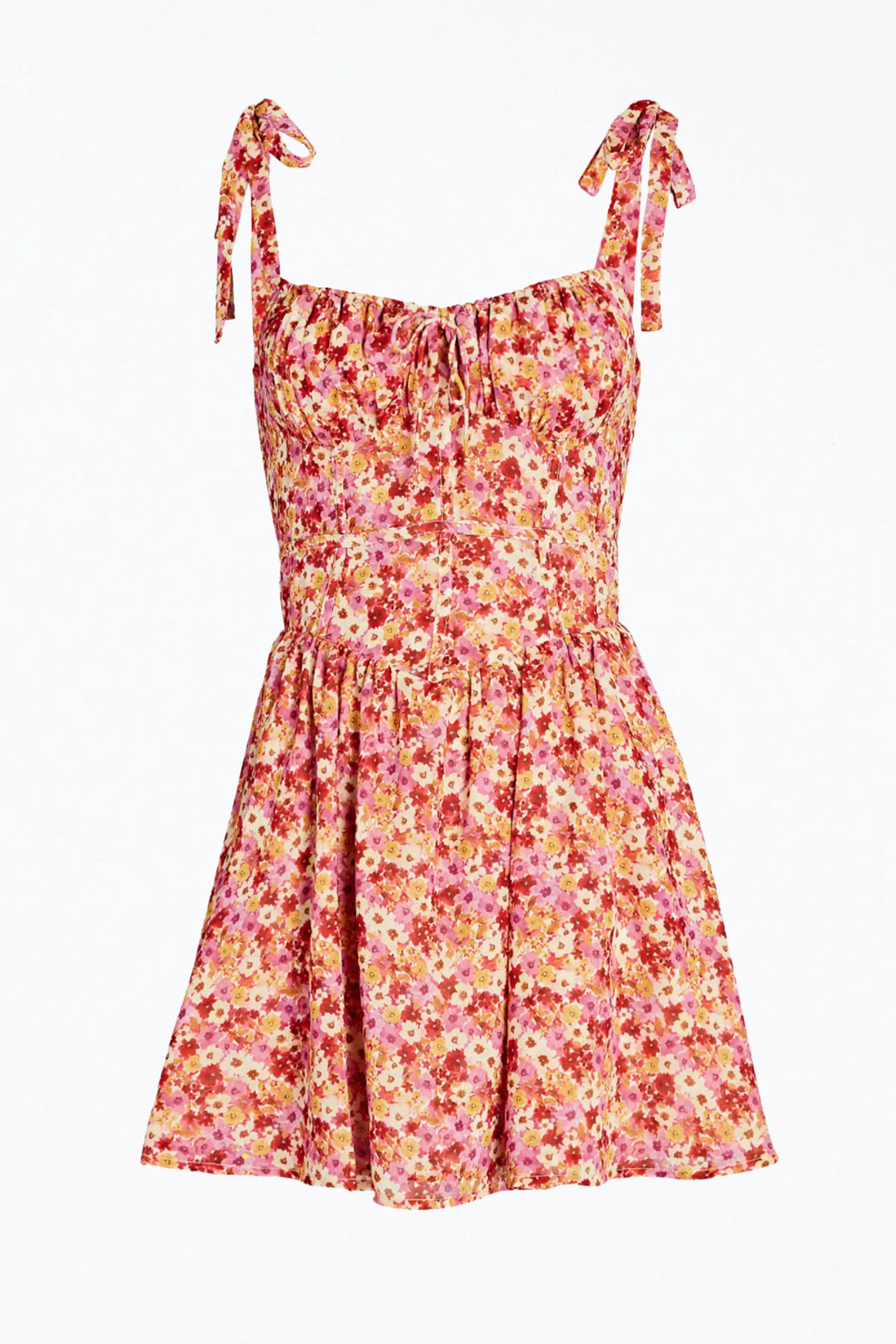 FELICIA FLORAL-PRINT MINI DRESS