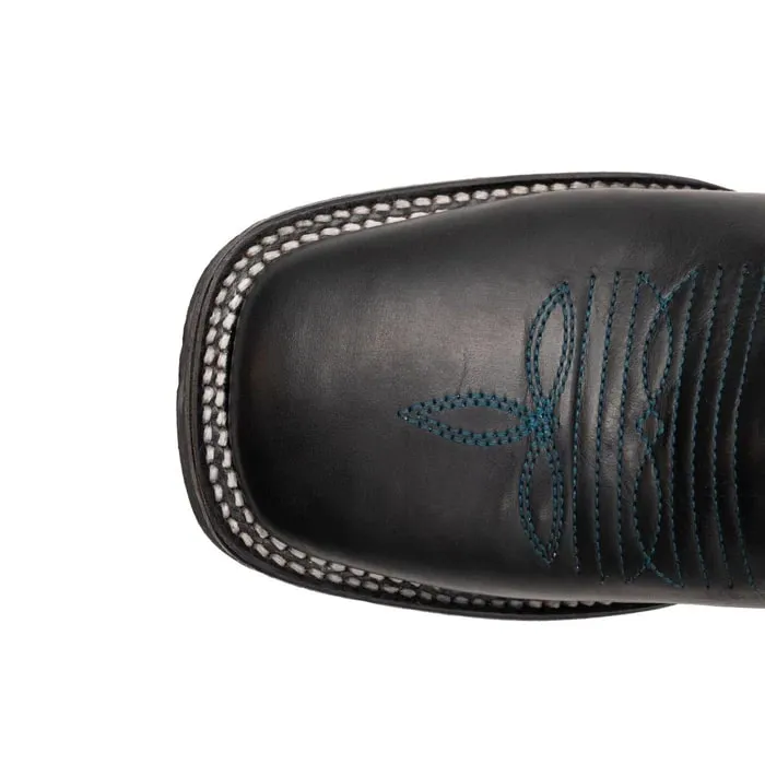 Ferinni Boot - Mens Dress Cowboy Boot  - Ferrini Men's Maverick Leather Boots Handcrafted - Black in  Black Color