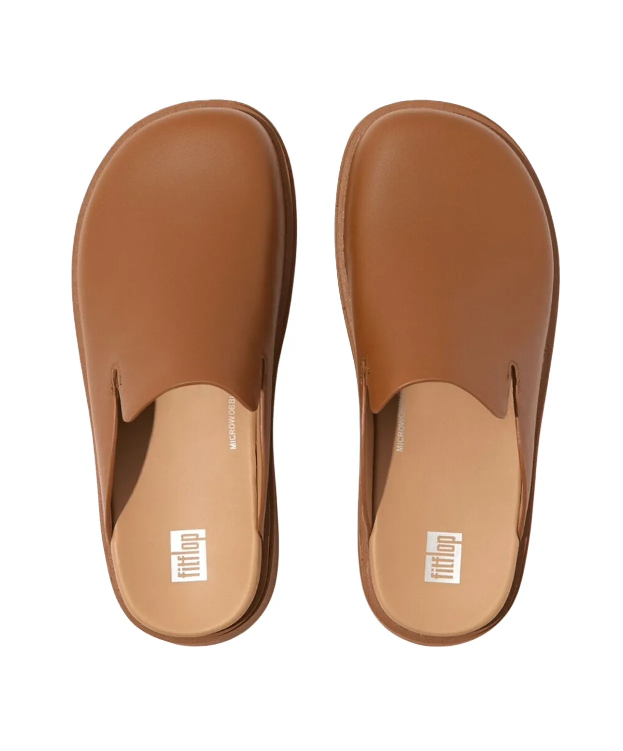 FitFlop Gen-FF Leather Mules Tan