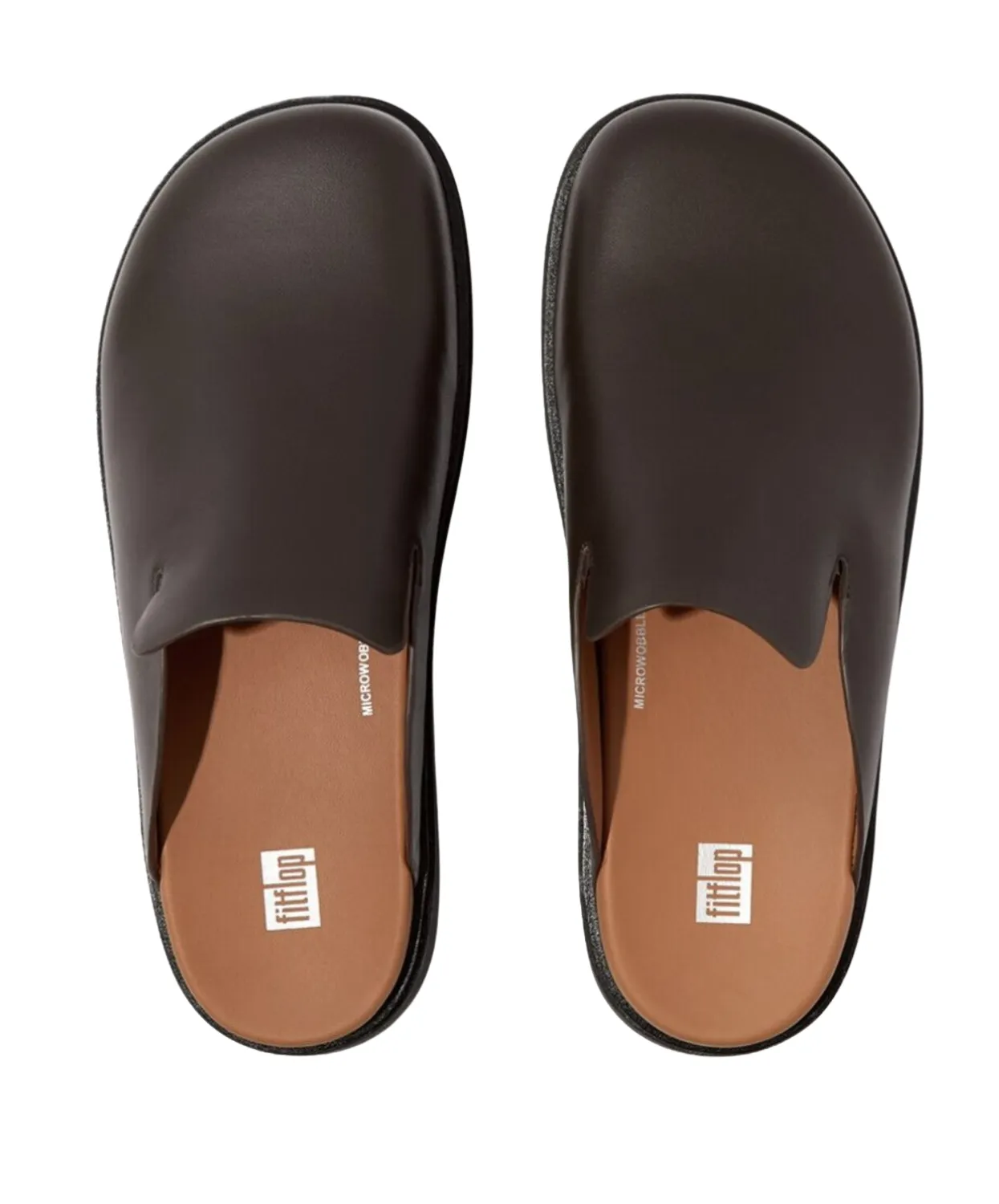 FitFlop Gen-FF Mens Leather Mules Brown