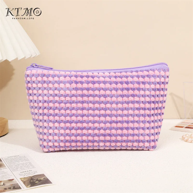 Flannel Wash Skin Care Cosmetics Storage Cosmetic Bags