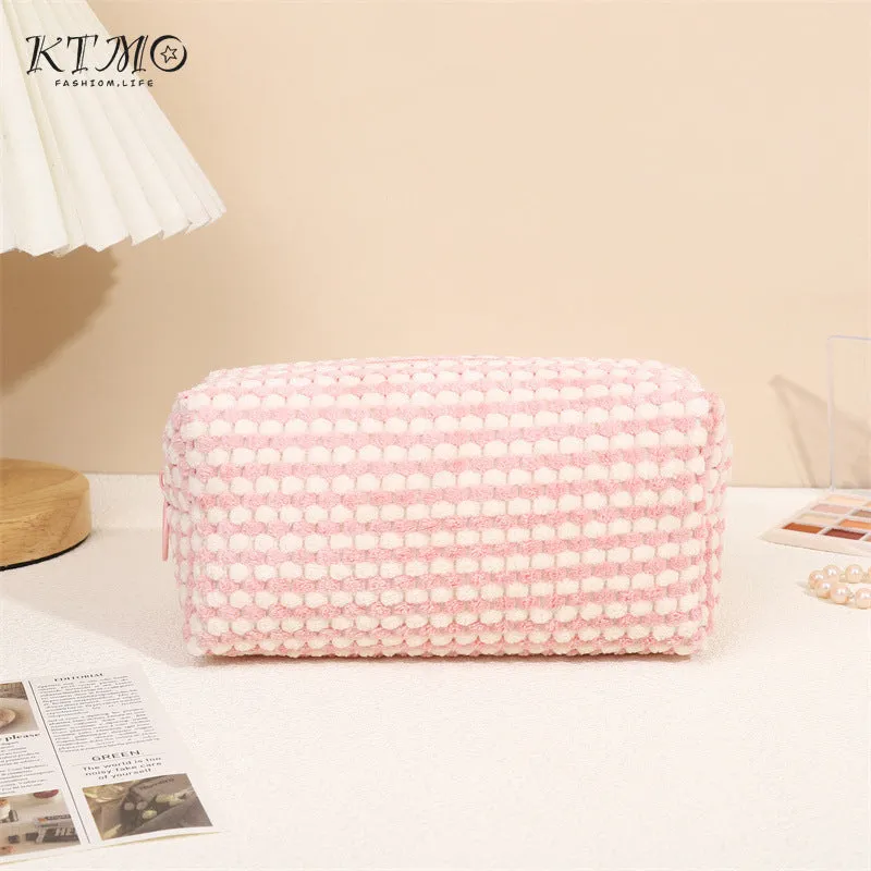 Flannel Wash Skin Care Cosmetics Storage Cosmetic Bags