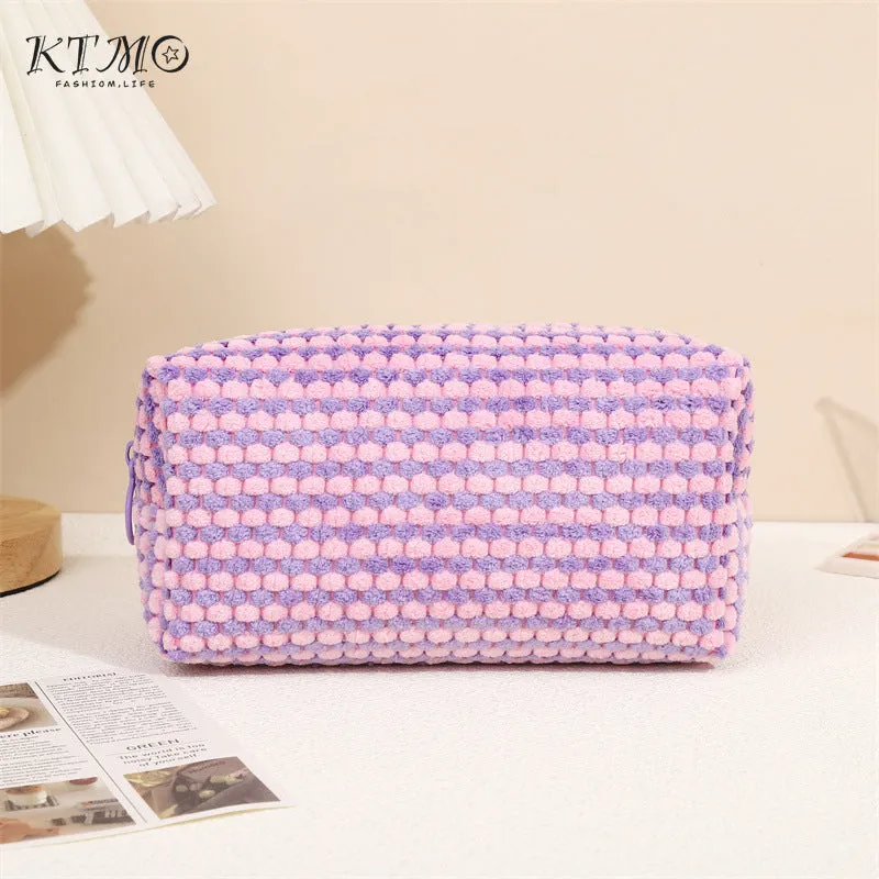 Flannel Wash Skin Care Cosmetics Storage Cosmetic Bags