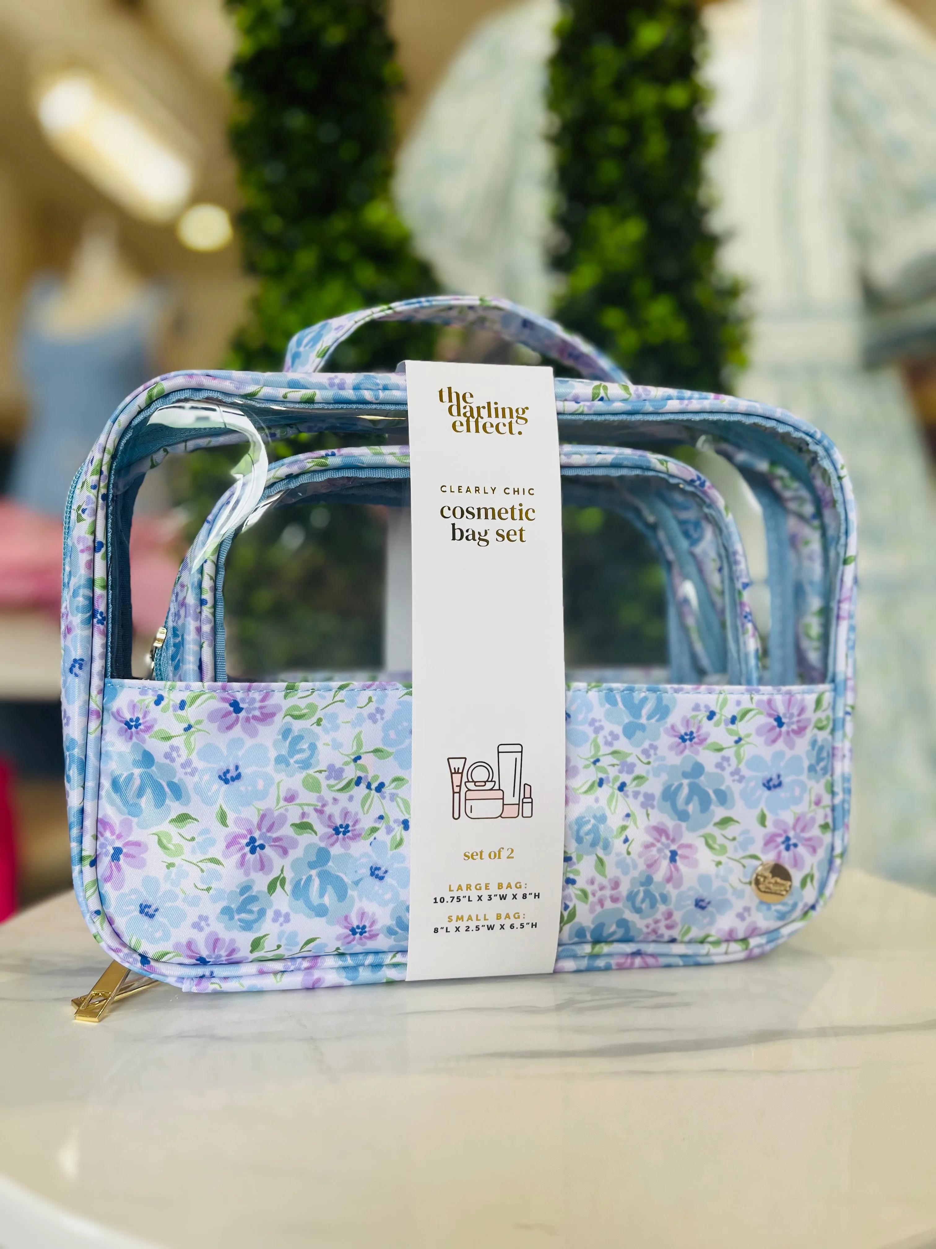 Floral Clear Cosmetic Set