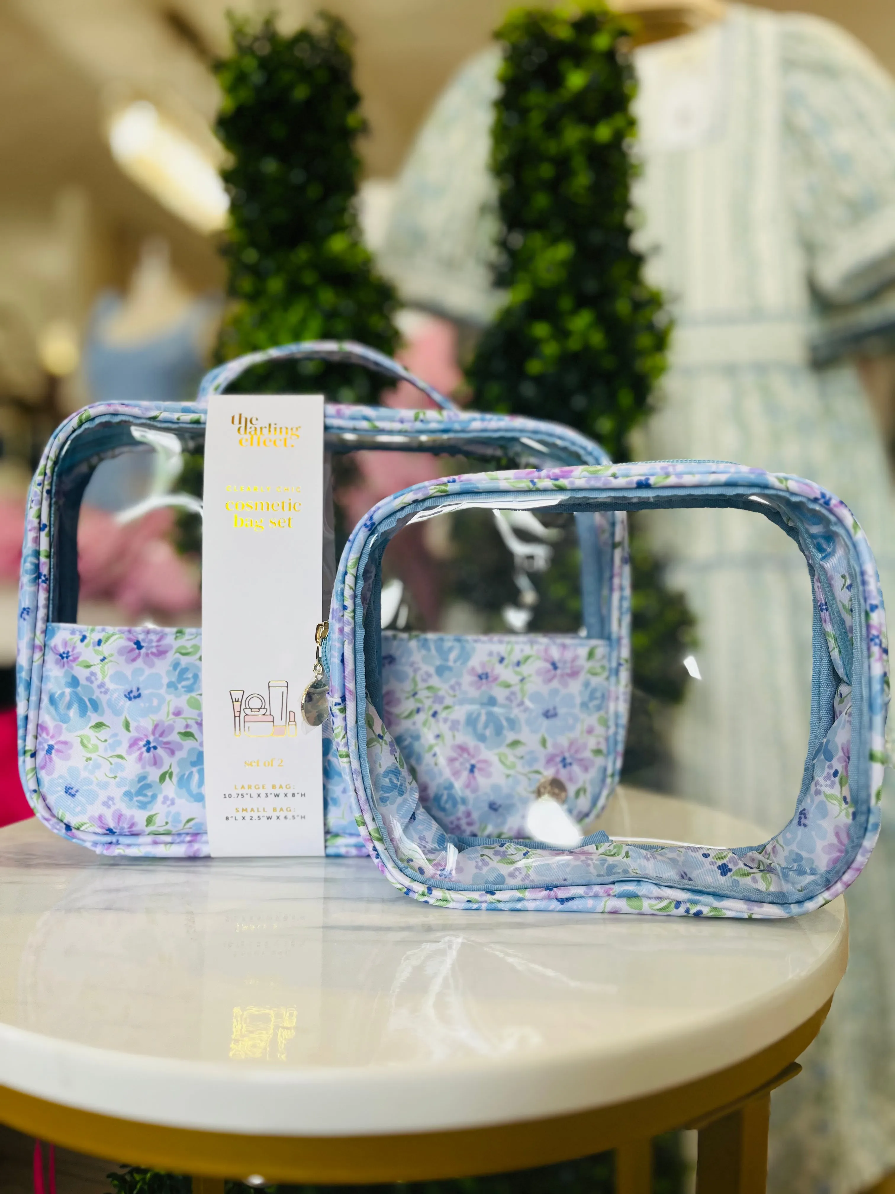 Floral Clear Cosmetic Set