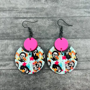 Floral Horror Circle Dangles