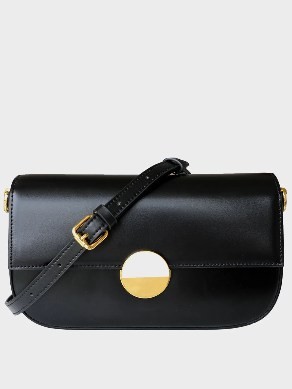 French Baguette Shoulder Bag 90s Vintage Flap Top Acrylic Chain Handbag  Round Gold Hardware