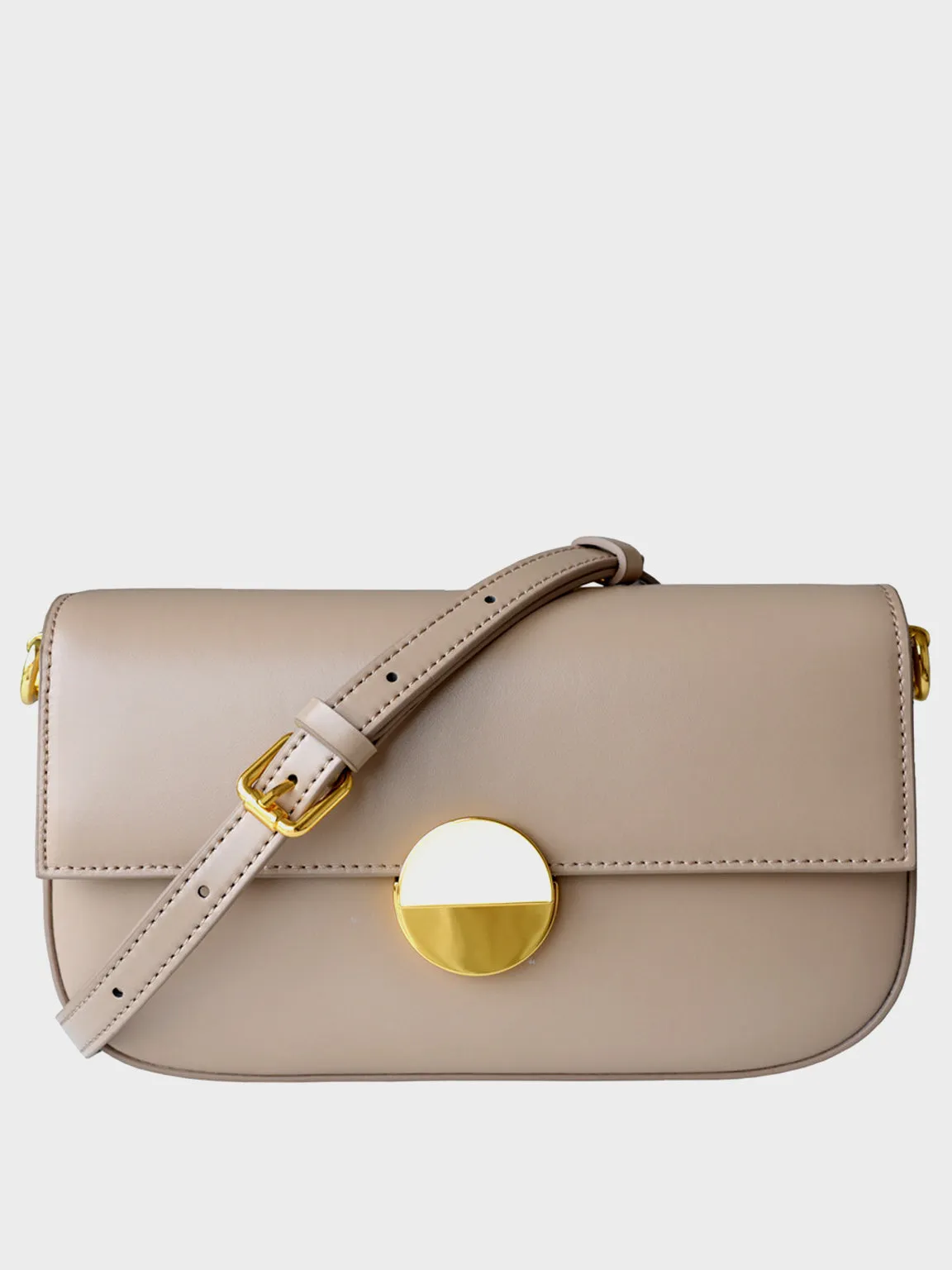 French Baguette Shoulder Bag 90s Vintage Flap Top Acrylic Chain Handbag  Round Gold Hardware