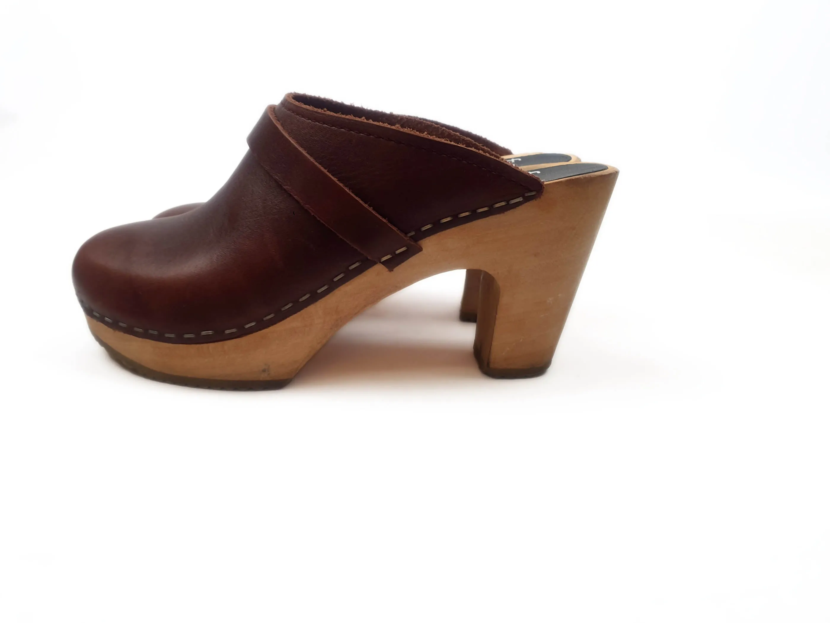 Funkis brown leather clogs size 36