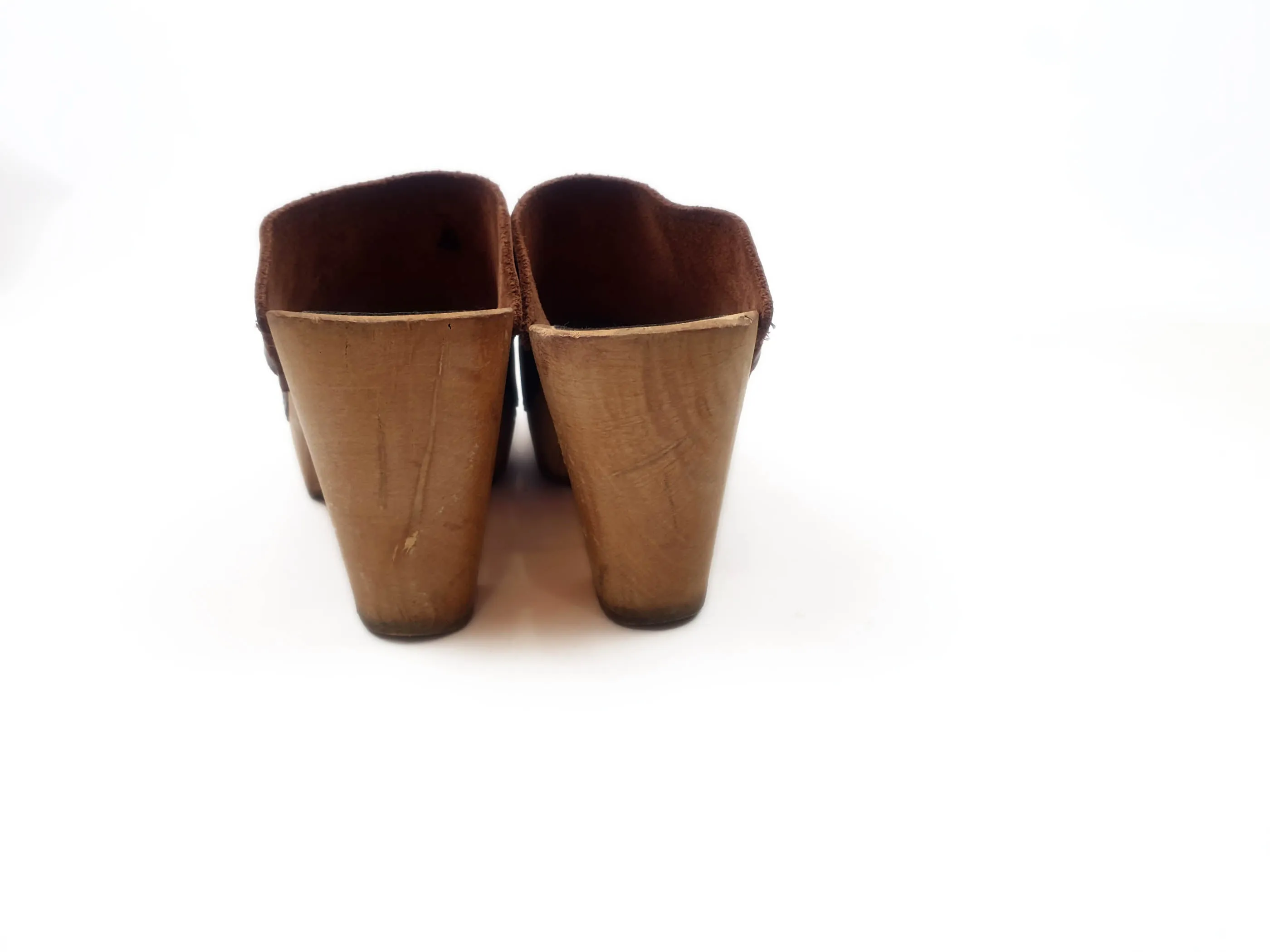 Funkis brown leather clogs size 36