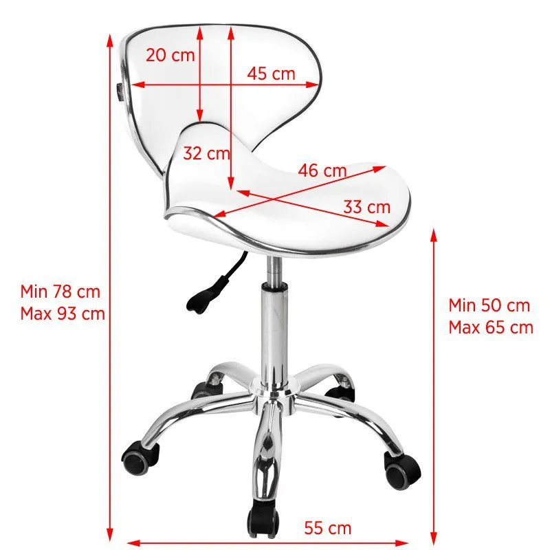 Gabbiano cosmetic stool q-4599 white