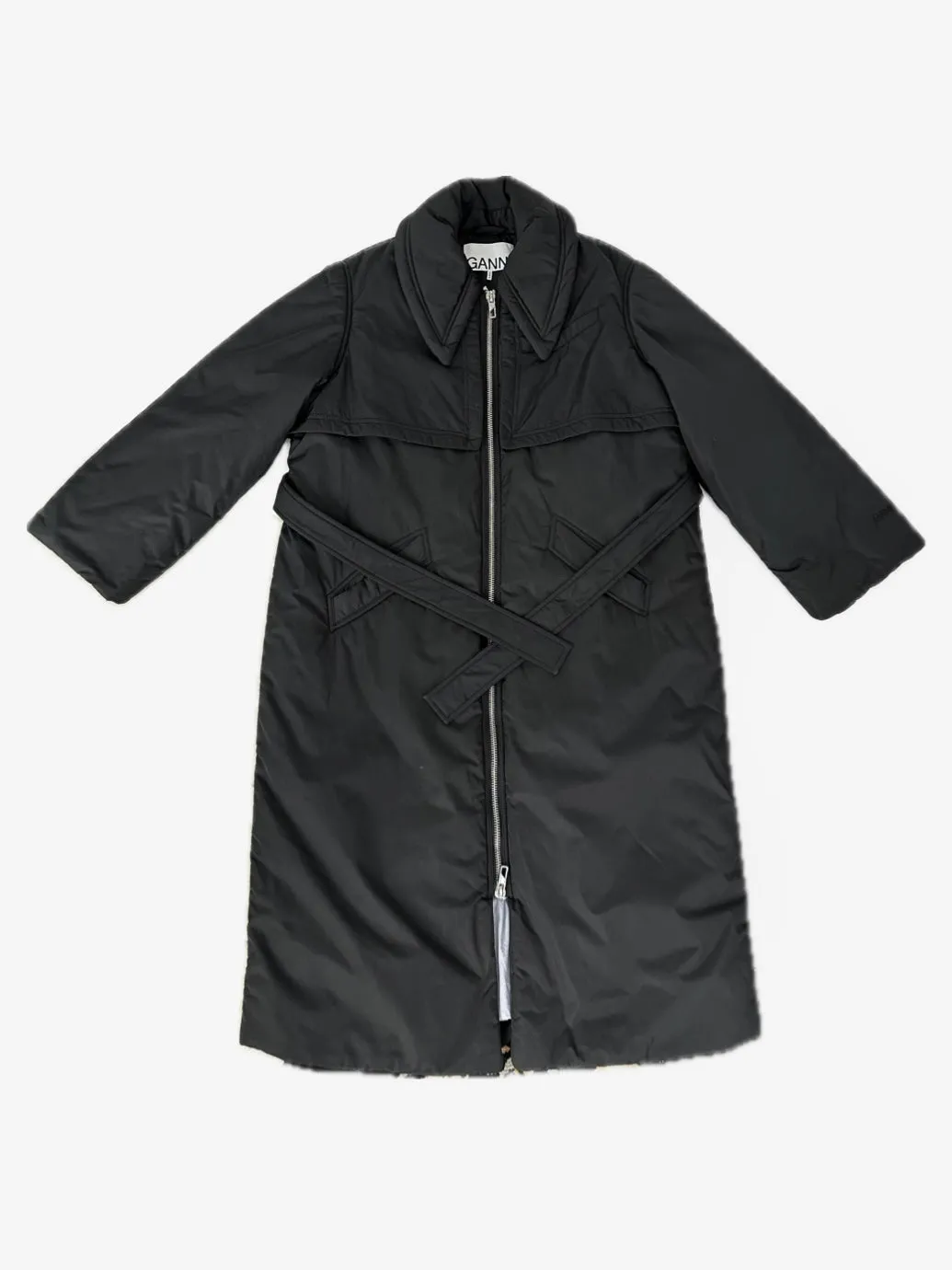 Ganni Belted Puffer Trench