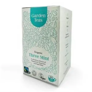 Garden Teas | Organic Fairtrade Three Mint Infusion 20 Plastic Free Envelopes | 20bag