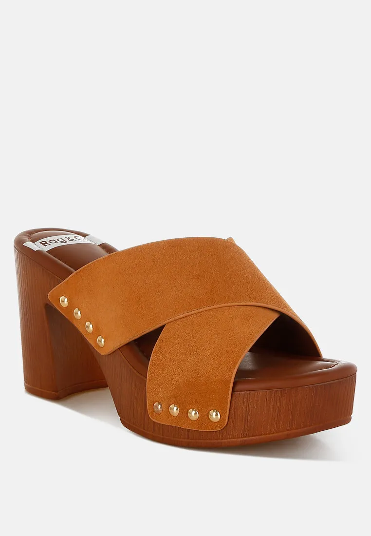 Genuine Suede Leather Clogs By RUW