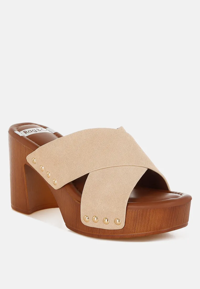 Genuine Suede Leather Clogs By RUW